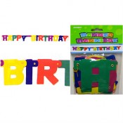Multi-Color Happy Birthday Jointed Banner