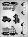3-D Train Engine & Rail Cars Chocolate Mold