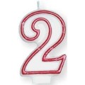 Number 2 (2nd) Birthday Candle