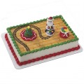 Claymation Santa with Train Decoset